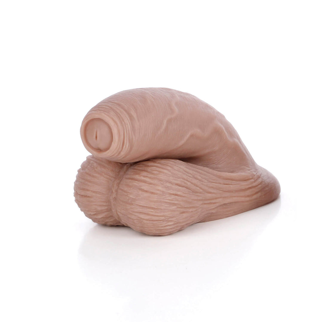 AXOLOM Au Naturel Soft Silicone FTM Packer - 3.5" Shaft Uncut - Axolom