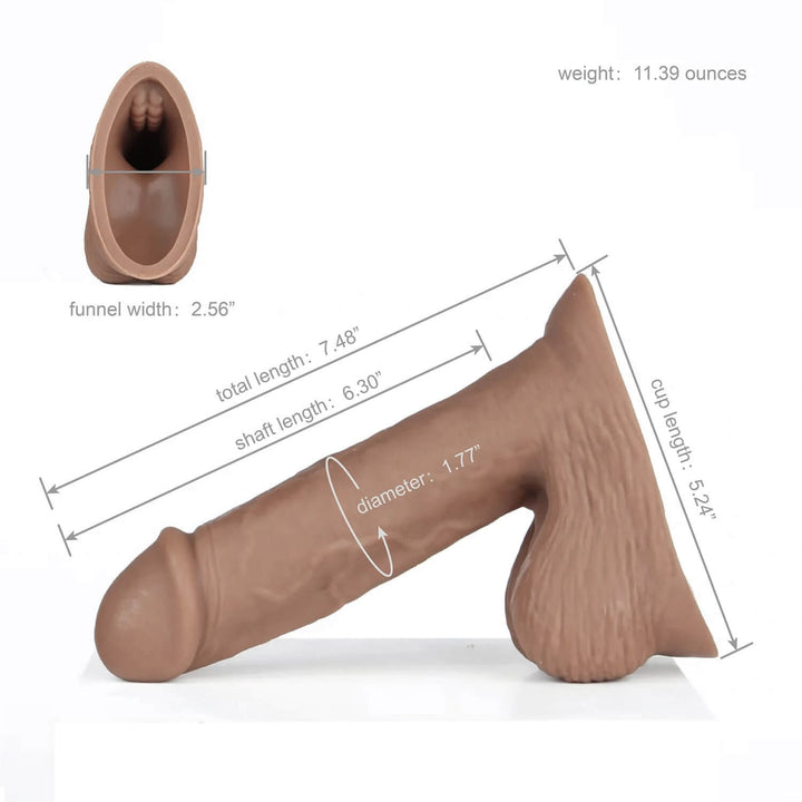 AXOLOM Zeus 3 In 1 Stand To Pee STP Packer - 6.3" Shaft Cut